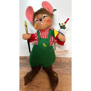 Annalee 2002 Workshop Elf Mouse Plush With Paintbrush Toy Jack-In-The-Box 769402